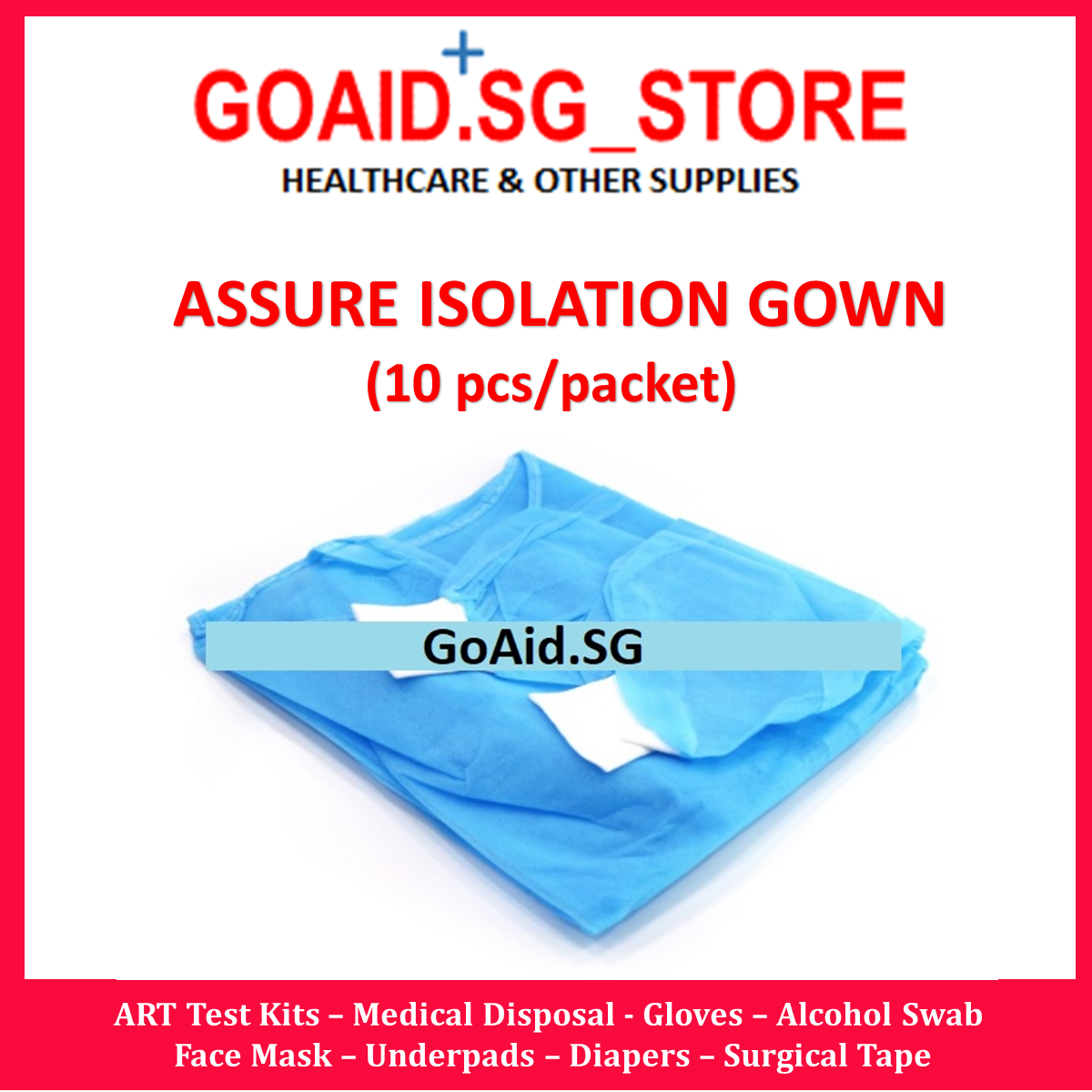 ASSURE Isolation Gown (10 pcs/packet)