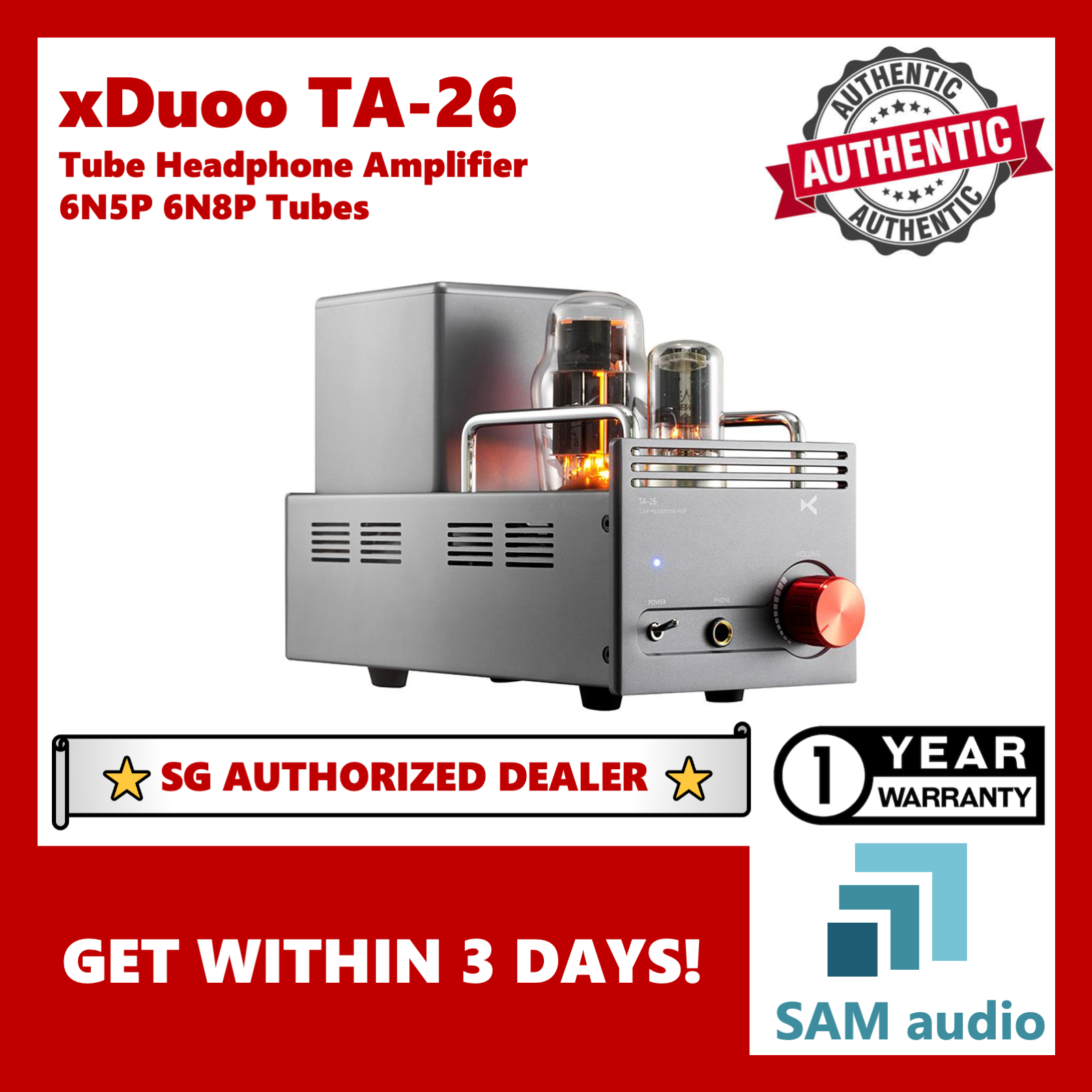 [SG] XDUOO TA-26, Tube Headphone Amplifier, Pre Amplifier