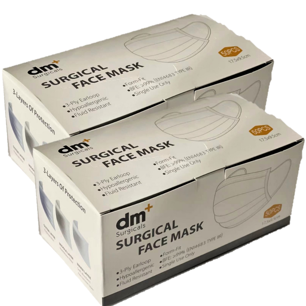 [Bundle of 2] DuoMed Disposable Surgical Face Mask (BFE &gt;95%) 50s