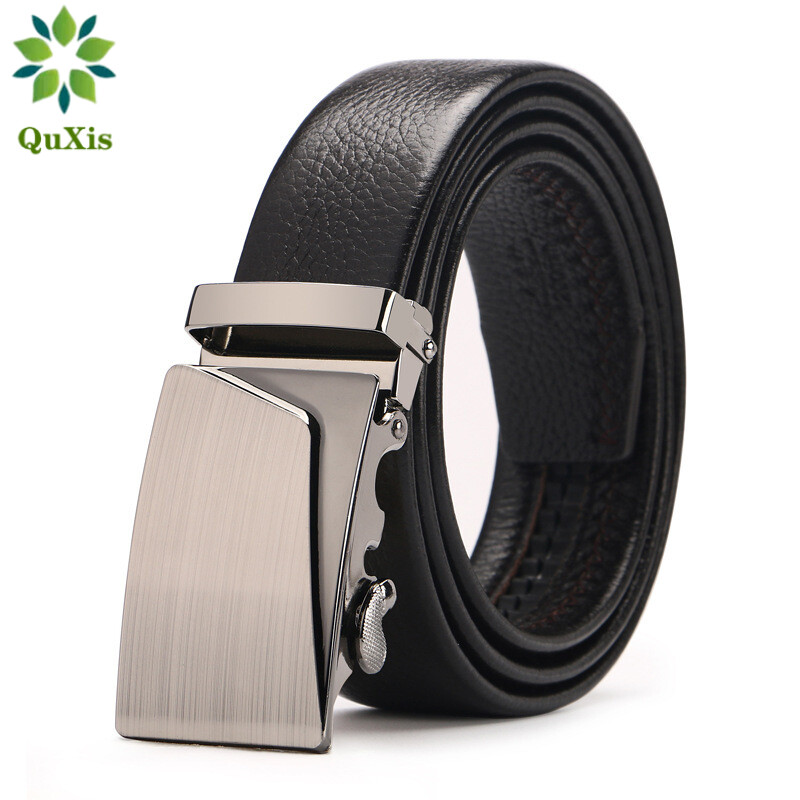 QuXis 2021 brand-name belt men's top quality genuine luxury belt men's belt men's metal automatic buckle men's belt, 9 styles to choose from