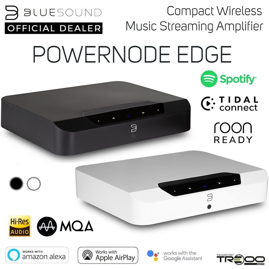Bluesound POWERNODE EDGE MQA Multi-Room Wireless Bluetooth/WiFi/Ethernet Network Streamer & Hi-Fi Integrated Amplifier