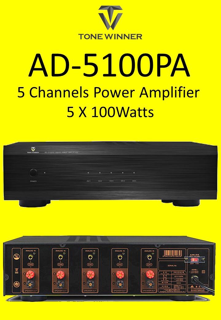 TONE WINNER AD-5100 5x100W Multichannel Amplifier