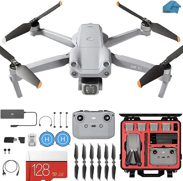 DJI Air 2s - Drone Quadcopter UAV with with 3-Axis Gimbal Camera, 5.4K Video, HardCase, 128gb SD Card