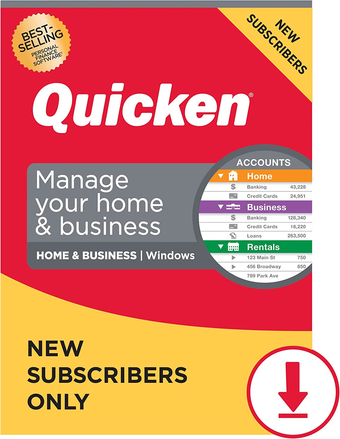 QUICKEN HOME & BUSINESS FOR NEW SUBSCRIBERS | 1 Year [PC Online code]